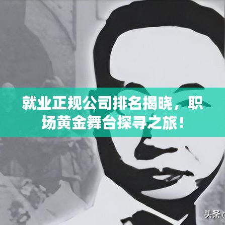 就业正规公司排名揭晓，职场黄金舞台探寻之旅！
