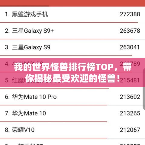 我的世界怪兽排行榜TOP，带你揭秘最受欢迎的怪兽！